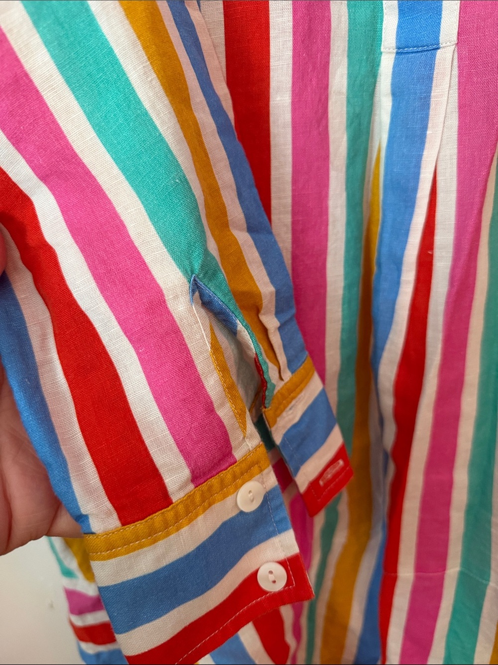 Tuckernuck Multicolor Striped Linen + Cotton Button-Up Shirt Dress - Picture 6 of 14